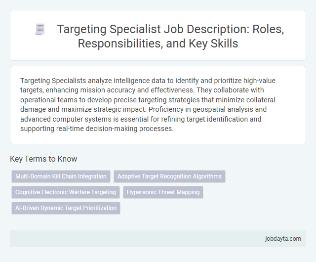 Targeting Specialist Job Description: Roles, Responsibilities, and Key Skills