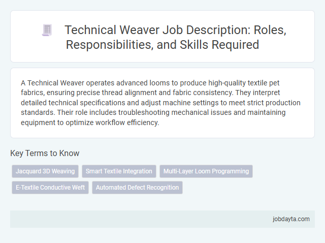 Technical Weaver Job Description: Roles, Responsibilities, and Skills Required
