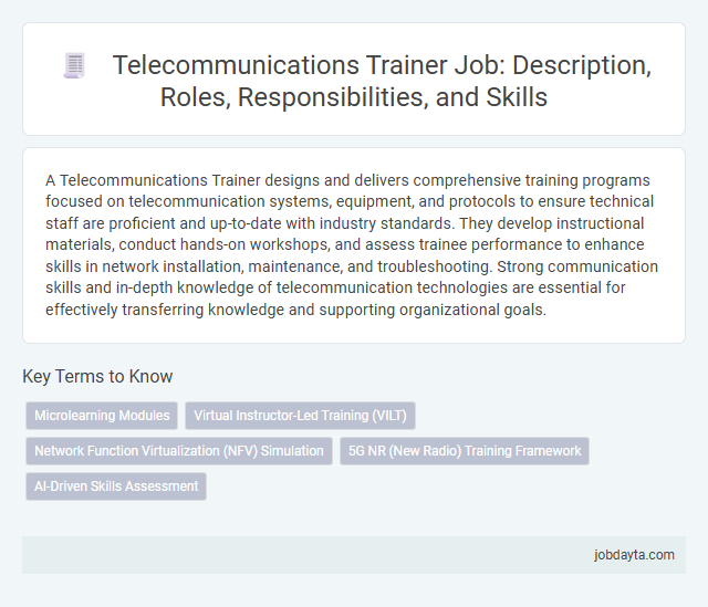 Telecommunications Trainer Job: Description, Roles, Responsibilities, and Skills