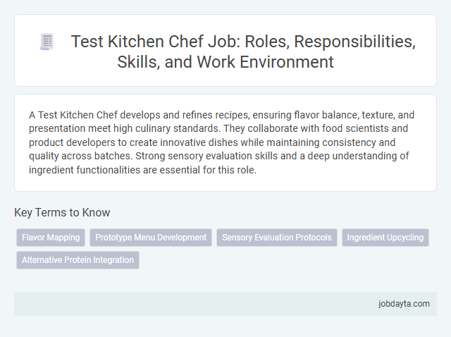 Test Kitchen Chef Job: Roles, Responsibilities, Skills, and Work Environment