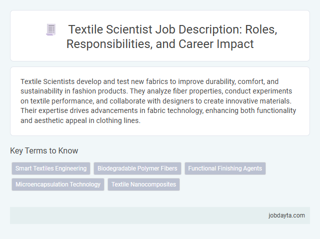 Textile Scientist Job Description: Roles, Responsibilities, and Career Impact