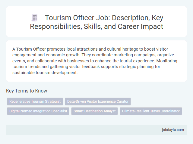 Tourism Officer Job: Description, Key Responsibilities, Skills, and Career Impact