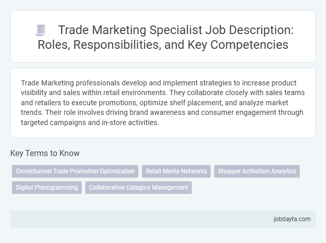Trade Marketing Specialist Job Description: Roles, Responsibilities, and Key Competencies