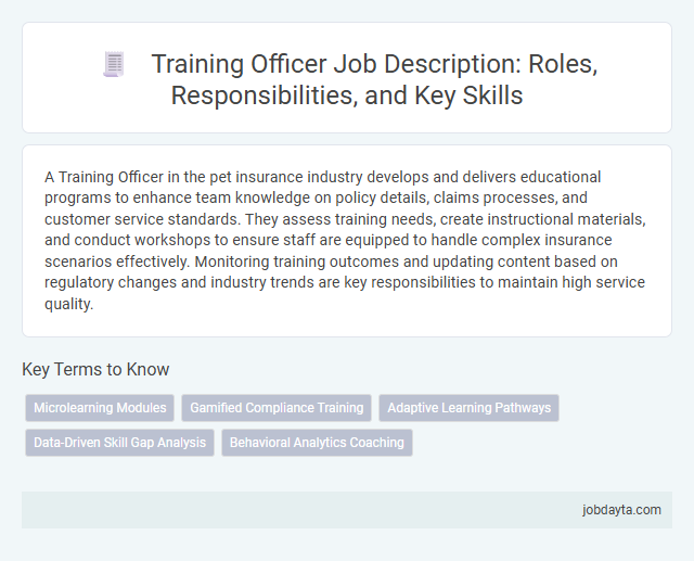 Training Officer Job Description: Roles, Responsibilities, and Key Skills