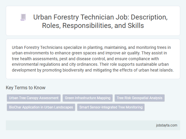 Urban Forestry Technician Job: Description, Roles, Responsibilities, and Skills