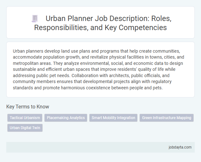 Urban Planner Job Description: Roles, Responsibilities, and Key Competencies
