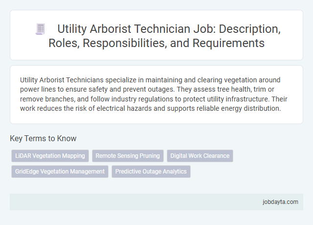 Utility Arborist Technician Job: Description, Roles, Responsibilities, and Requirements