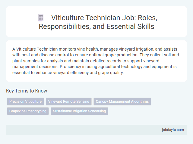 Viticulture Technician Job: Roles, Responsibilities, and Essential Skills