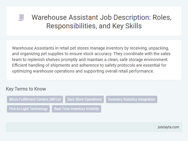 Warehouse Assistant Job Description: Roles, Responsibilities, and Key Skills