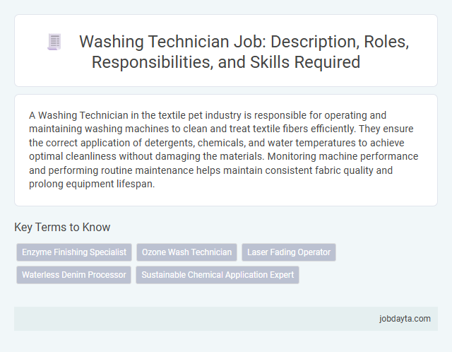 Washing Technician Job: Description, Roles, Responsibilities, and Skills Required