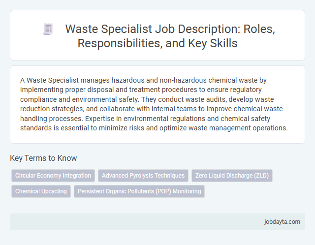 Waste Specialist Job Description: Roles, Responsibilities, and Key Skills