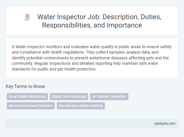 Water Inspector Job: Description, Duties, Responsibilities, and Importance