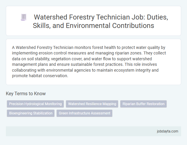 Watershed Forestry Technician Job: Duties, Skills, and Environmental Contributions