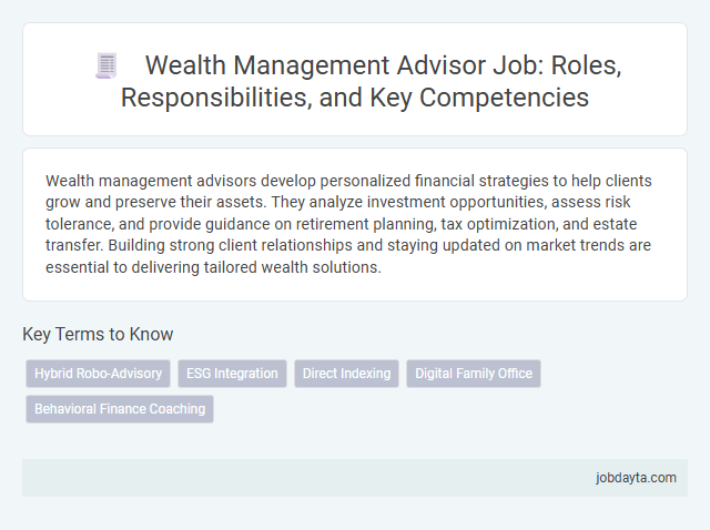 Wealth Management Advisor Job: Roles, Responsibilities, and Key Competencies