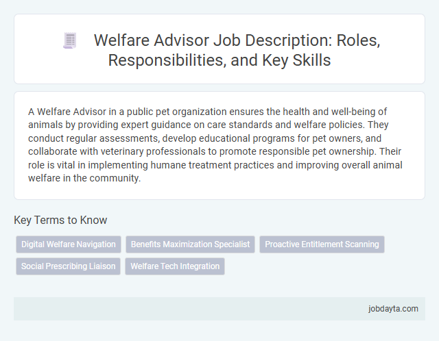 Welfare Advisor Job Description: Roles, Responsibilities, and Key Skills