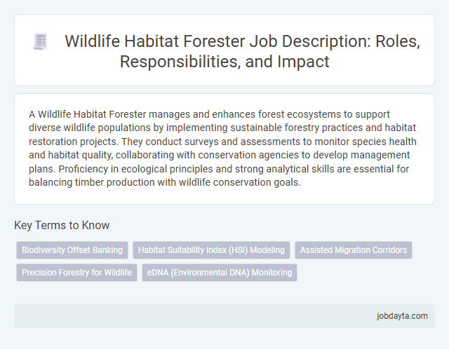 Wildlife Habitat Forester Job Description: Roles, Responsibilities, and Impact