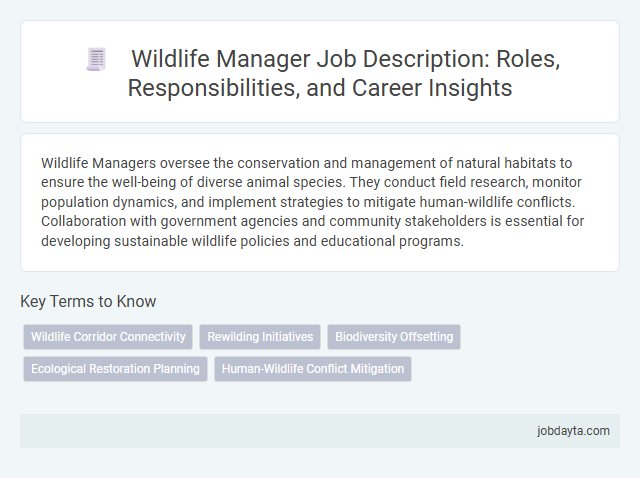 Wildlife Manager Job Description: Roles, Responsibilities, and Career Insights