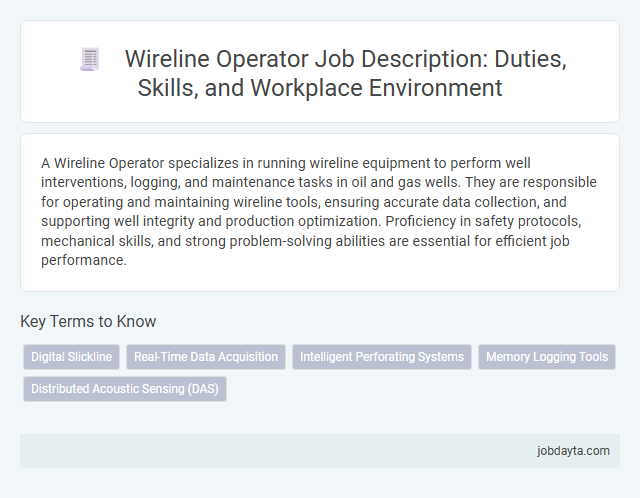 Wireline Operator Job Description: Duties, Skills, and Workplace Environment