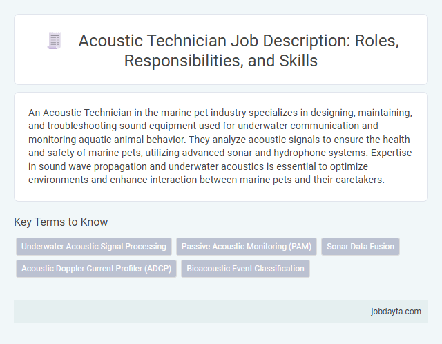 Acoustic Technician Job Description: Roles, Responsibilities, and Skills