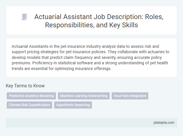 Actuarial Assistant Job Description: Roles, Responsibilities, and Key Skills