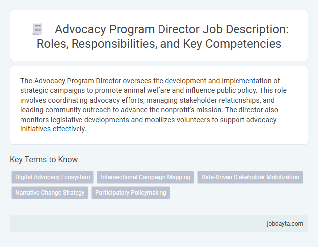 Advocacy Program Director Job Description: Roles, Responsibilities, and Key Competencies
