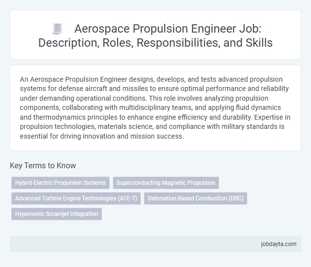 Aerospace Propulsion Engineer Job: Description, Roles, Responsibilities, and Skills
