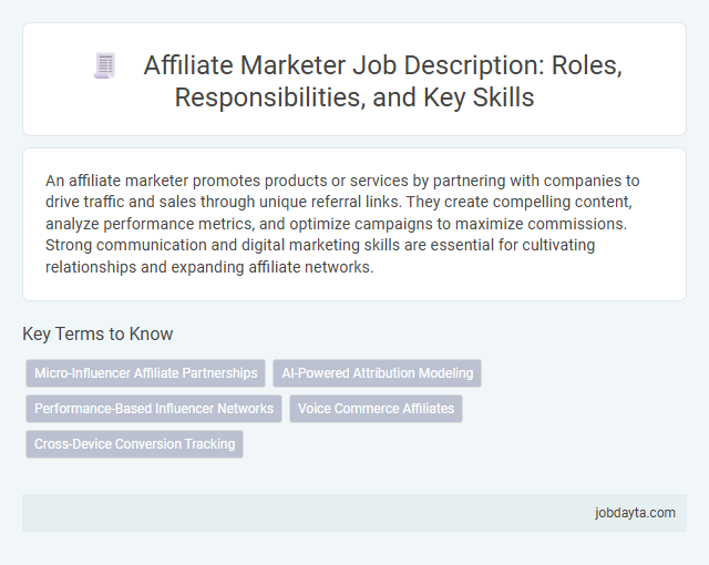 Affiliate Marketer Job Description: Roles, Responsibilities, and Key Skills