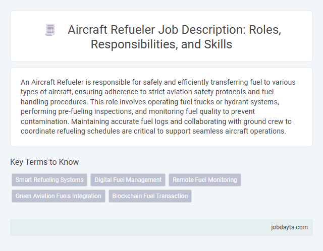 Aircraft Refueler Job Description: Roles, Responsibilities, and Skills