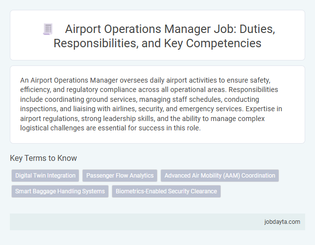 Airport Operations Manager Job: Duties, Responsibilities, and Key Competencies