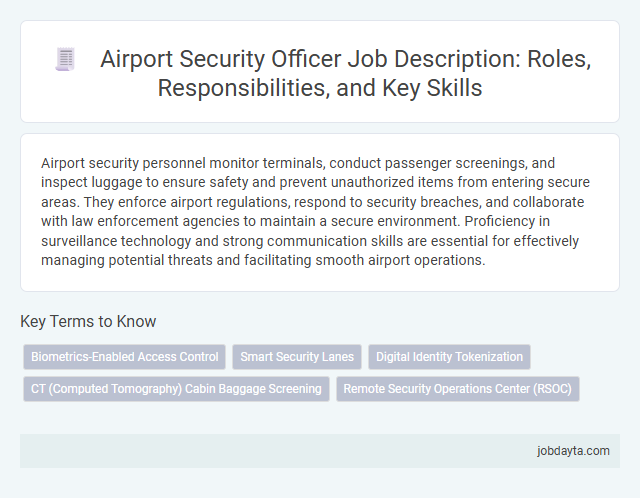 Airport Security Officer Job Description: Roles, Responsibilities, and Key Skills