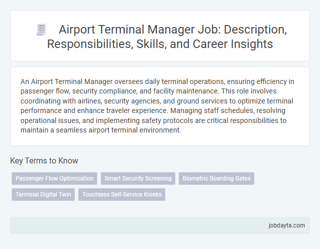 Airport Terminal Manager Job: Description, Responsibilities, Skills, and Career Insights