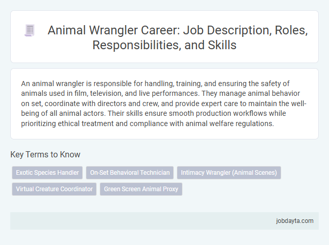 Animal Wrangler Career: Job Description, Roles, Responsibilities, and Skills