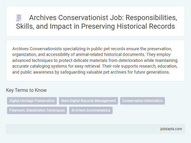 Archives Conservationist Job: Responsibilities, Skills, and Impact in Preserving Historical Records