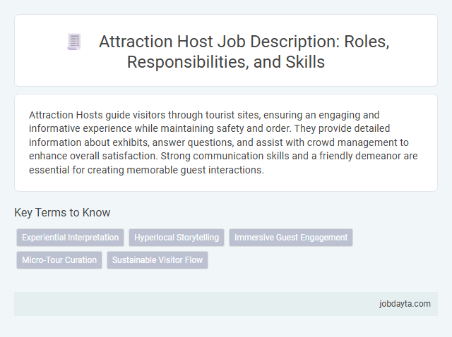 Attraction Host Job Description: Roles, Responsibilities, and Skills