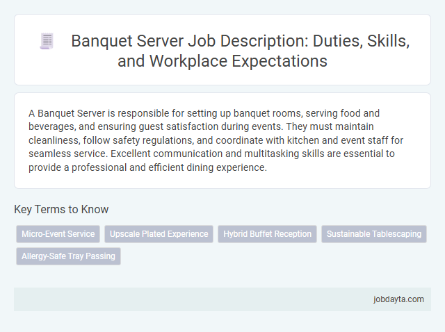 Banquet Server Job Description: Duties, Skills, and Workplace Expectations