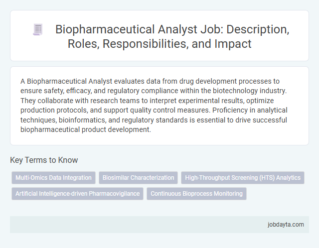 Biopharmaceutical Analyst Job: Description, Roles, Responsibilities, and Impact
