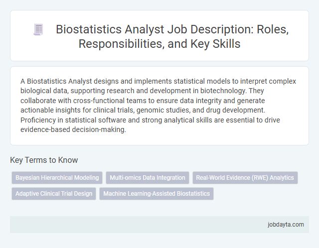 Biostatistics Analyst Job Description: Roles, Responsibilities, and Key Skills