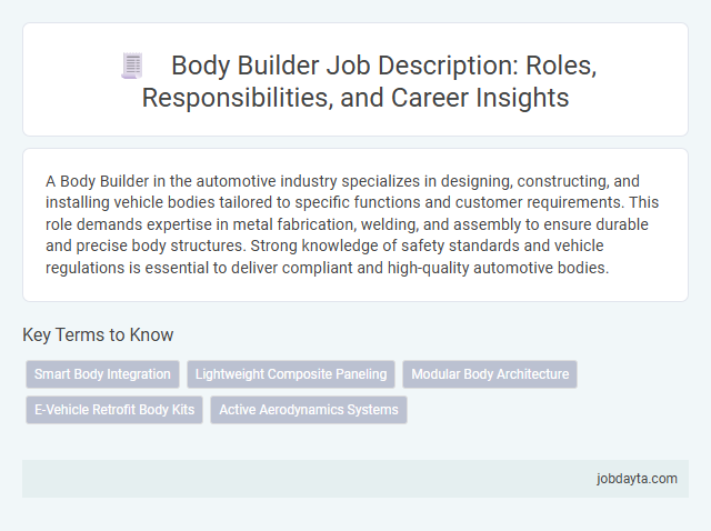 Body Builder Job Description: Roles, Responsibilities, and Career Insights