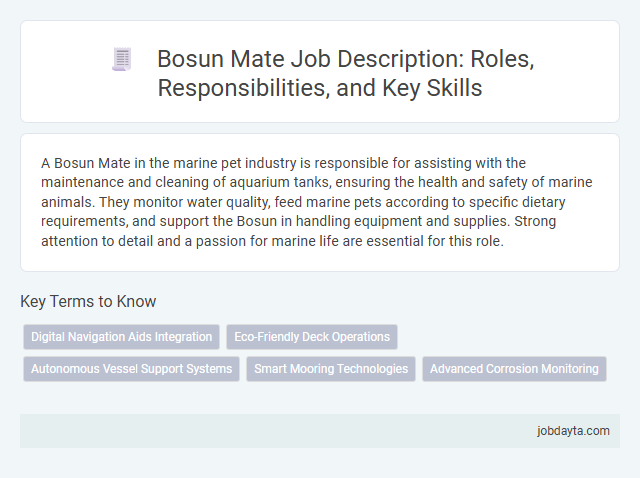 Bosun Mate Job Description: Roles, Responsibilities, and Key Skills