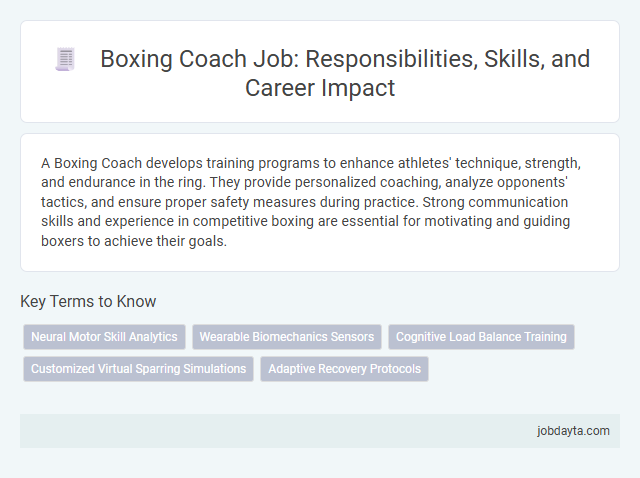 Boxing Coach Job: Responsibilities, Skills, and Career Impact
