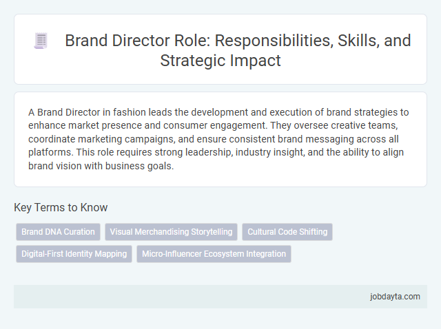 Brand Director Role: Responsibilities, Skills, and Strategic Impact