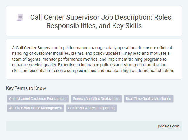 Call Center Supervisor Job Description: Roles, Responsibilities, and Key Skills