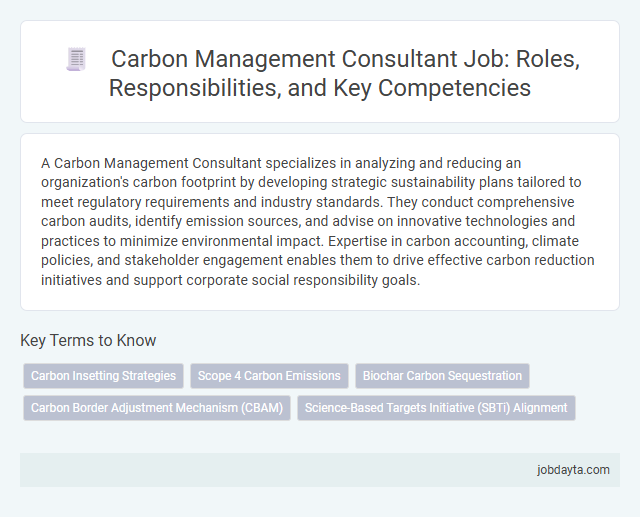 Carbon Management Consultant Job: Roles, Responsibilities, and Key Competencies