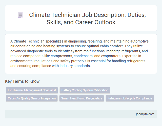 Climate Technician Job Description: Duties, Skills, and Career Outlook
