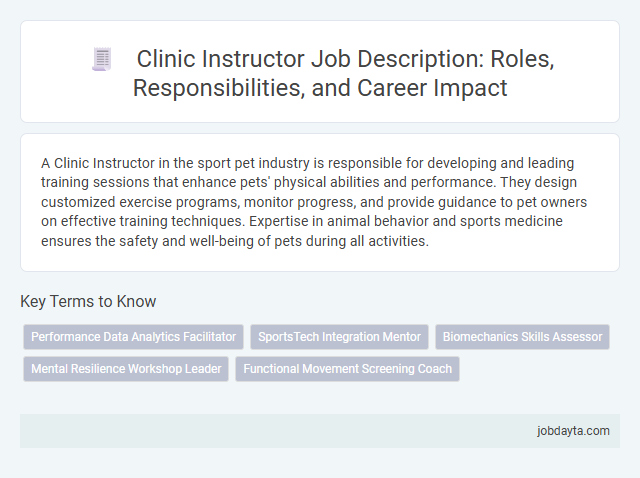 Clinic Instructor Job Description: Roles, Responsibilities, and Career Impact