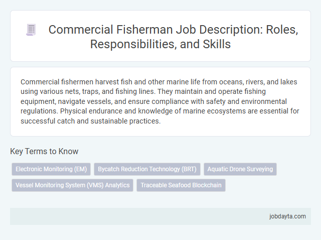 Commercial Fisherman Job Description: Roles, Responsibilities, and Skills
