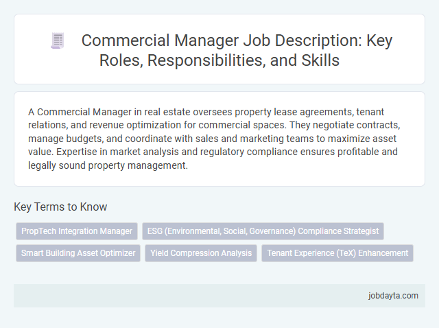Commercial Manager Job Description: Key Roles, Responsibilities, and Skills