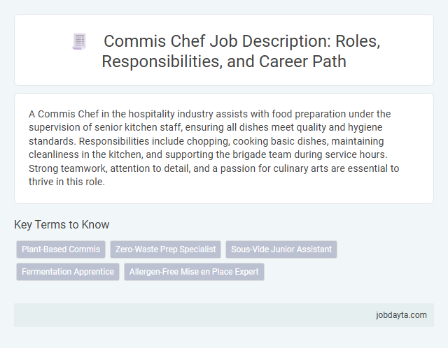 Commis Chef Job Description: Roles, Responsibilities, and Career Path