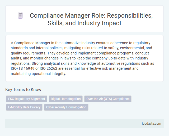 Compliance Manager Role: Responsibilities, Skills, and Industry Impact