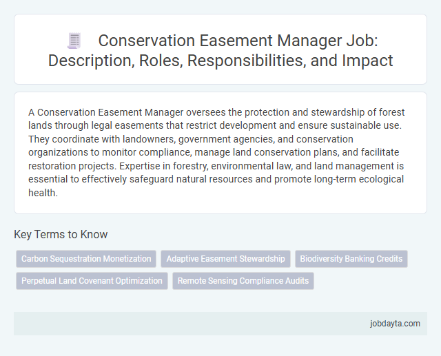 Conservation Easement Manager Job: Description, Roles, Responsibilities, and Impact